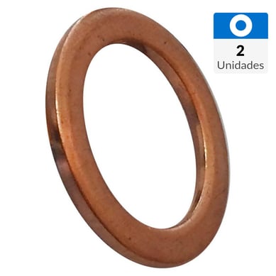 Golilla cobre M12 x 18 x 1.5 mm espesor 2 unid