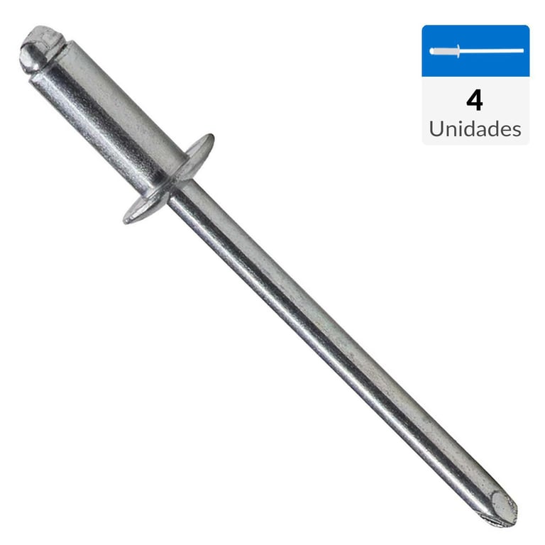 25 Remaches Ciegos De Acero Inoxidable 304 - Tamaño 3/16" X 3/4", Agarre 6-12, Cabeza Abovedada