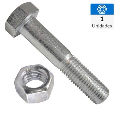 Perno hexagonal ac. inoxidable unc c/tuerca 1/2 x 1
