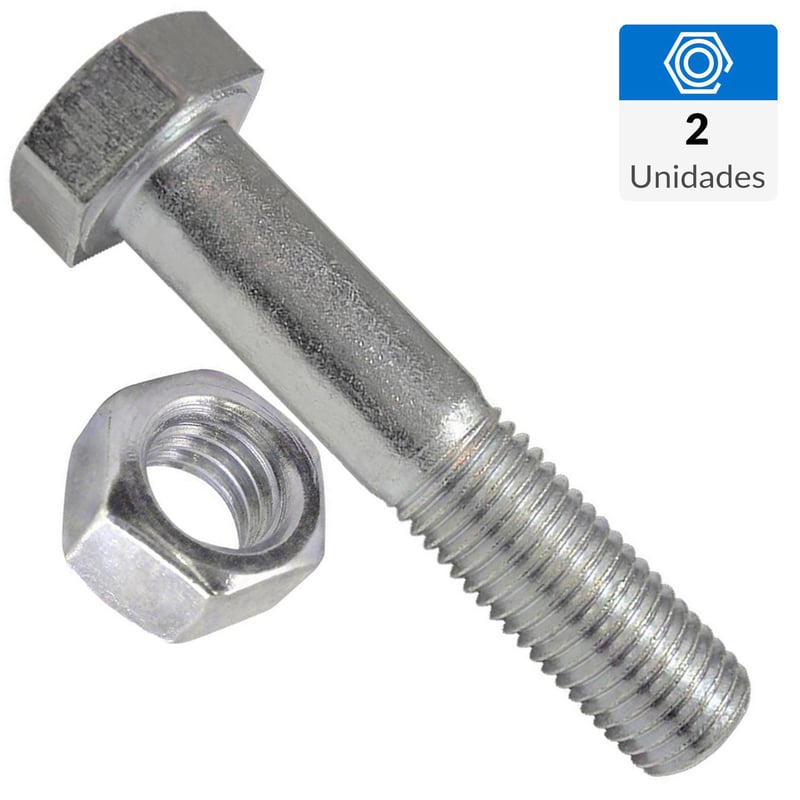 MAMUT - Perno hexagonal ac. inoxidable unc c/tuerca 1/4 x 1 1/4   2 unid