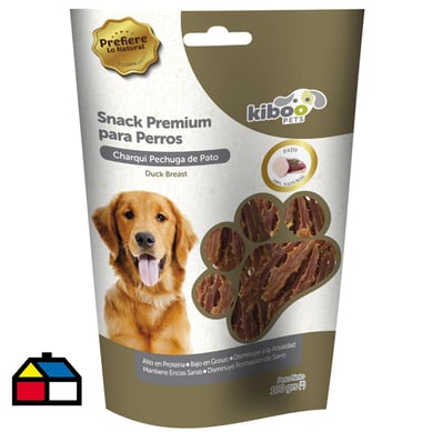 Snack perro charqui pechuga de pato 100 gr