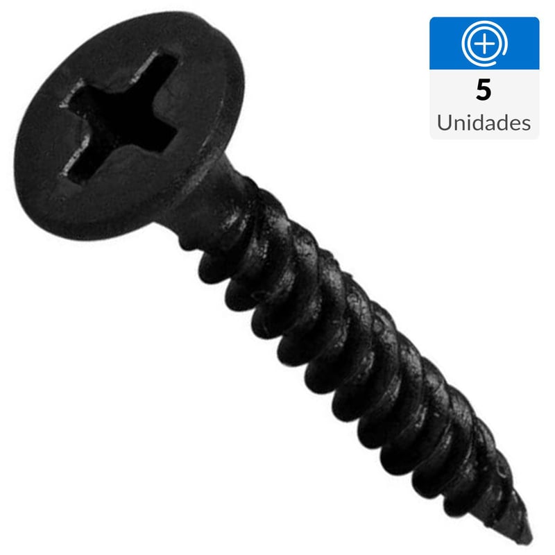 MAMUT - Tornillo para drywall de alta densidad 3.5 x 41 fosfatizado 5 unid