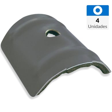 Golilla curva acero y epdm 6.5 gris 4 unid
