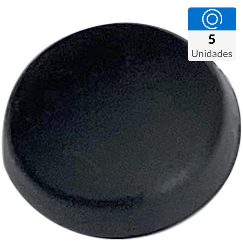 MAMUT - Tapon para tornillo hexagonal pvc 14.5 mm negro 5 unid