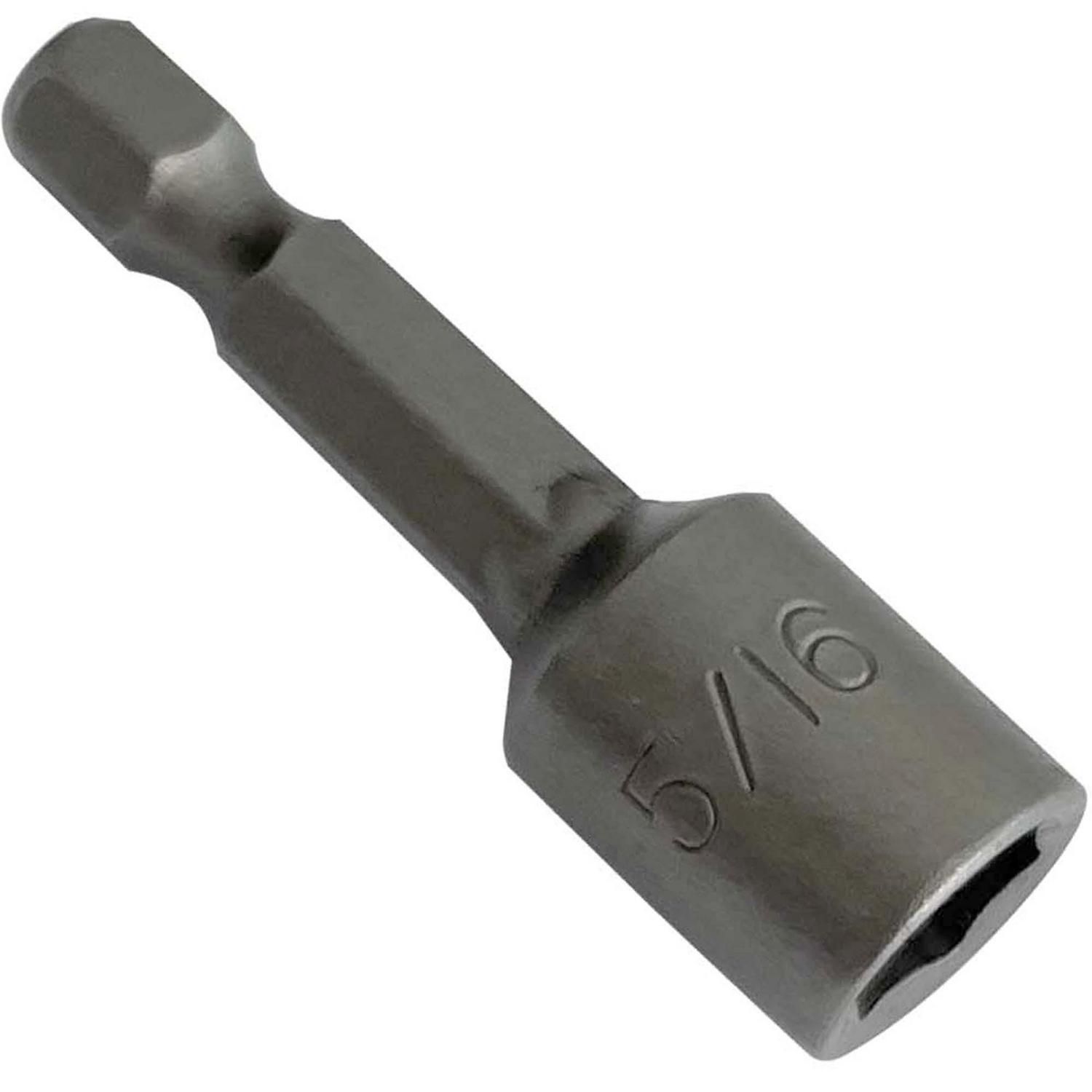 Adaptateur D'impact 3/8" Carré Mâle Vers 7/16" Hexagonal Femelle - Longueur 70 Mm, Acier Au Chrome Vanadium, Phosphate Noir
