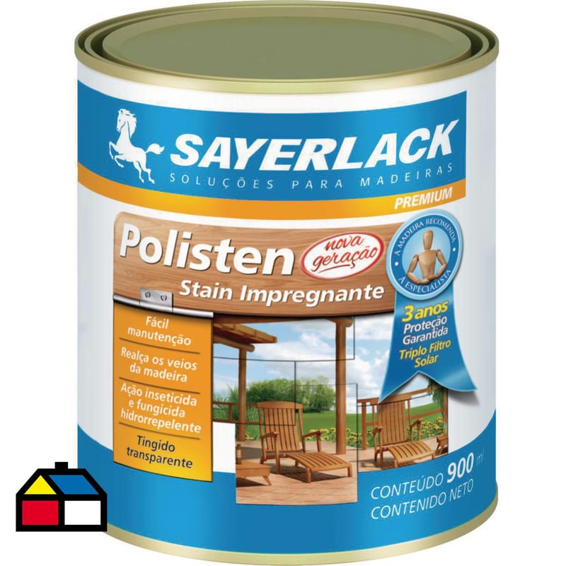 SAYERLACK - Protector para madera Stain impregnante polistenverde 1/4 de galón