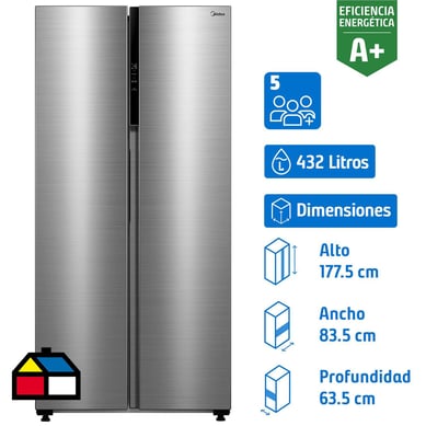 Refrigerador Side by Side No Frost 432 Litros Inox MDRS619FGE46