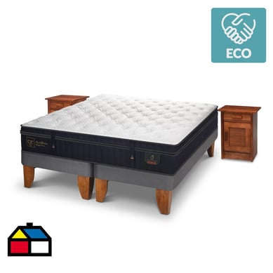 Cama Europea super premium king + veladores miln