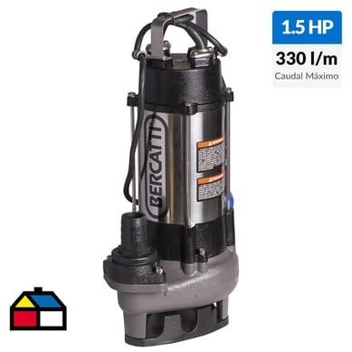 Electrobomba sumergible 1.5 HP agua sucia