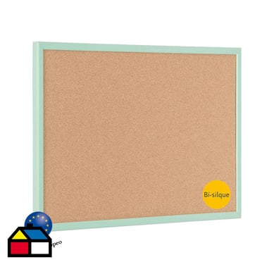 Pizarra Corcho 60x40 Mdf Pastel Verde Bi-silque