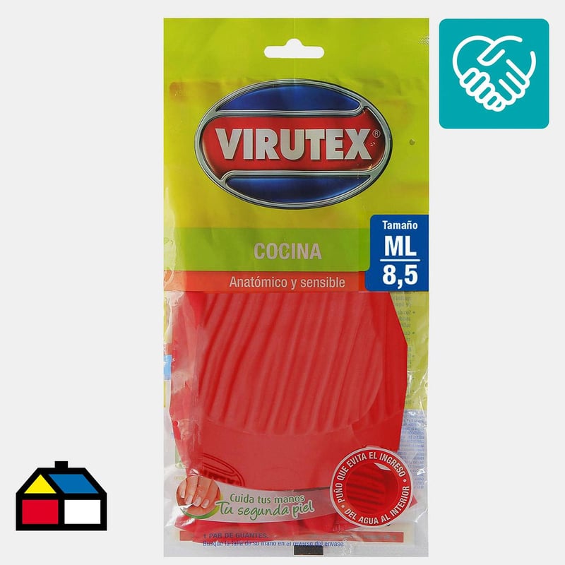 VIRUTEX - Guantes cocina talla ml puño ajustado