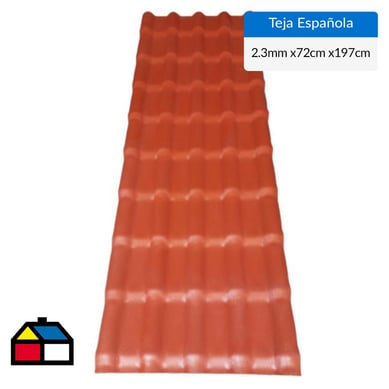 Teja espaola terracota 1,97x0,72 m