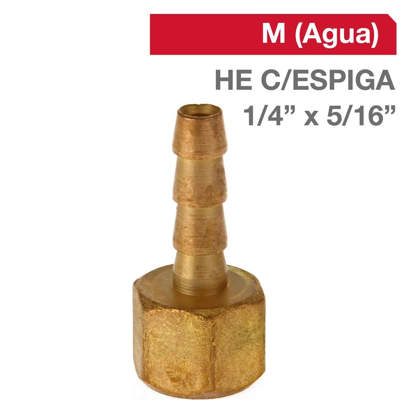 GRIFESA - Cachimba Bronce HI C/ESPIGA 1/4" x 5/16"  1u