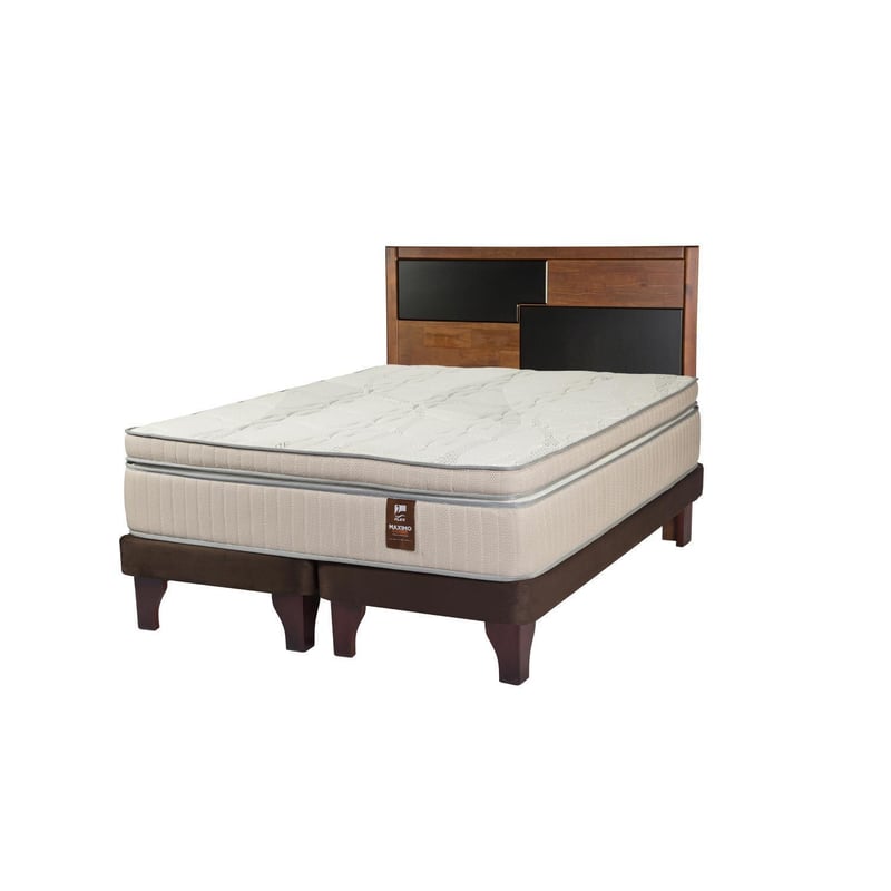 FLEX - Cama Europea Máximo Cobre 2 plazas (150x200) BD + Respaldo Colonia