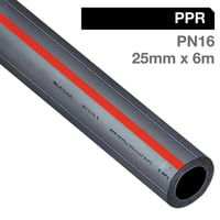 Tubo PP-Rct Gris 25 mm x 6 m PN16