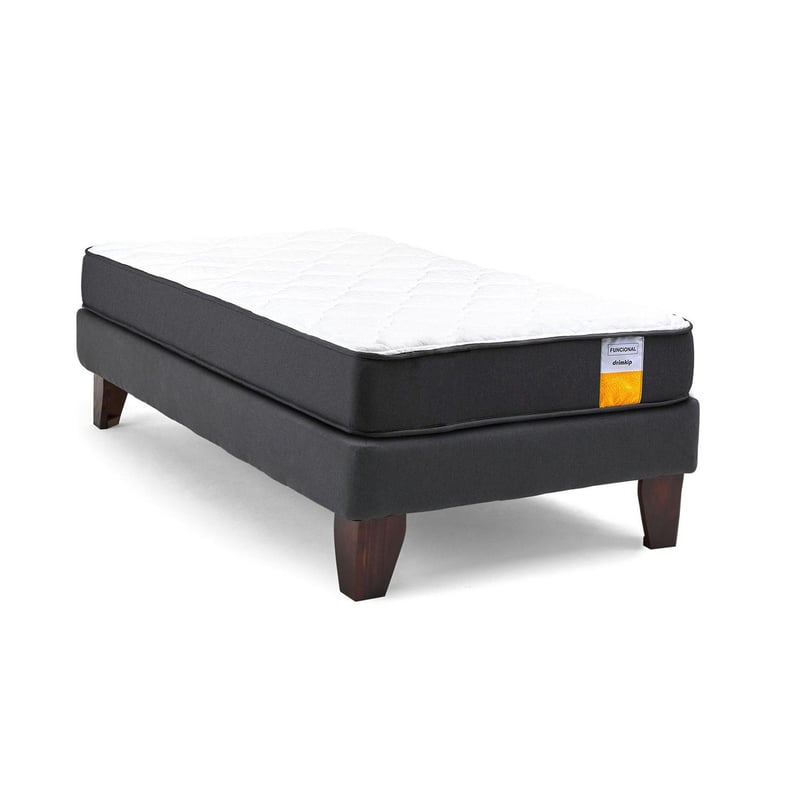 DRIMKIP - Cama Europea Funcional 1.5 Plaza Plus BN 105 X 200 cm