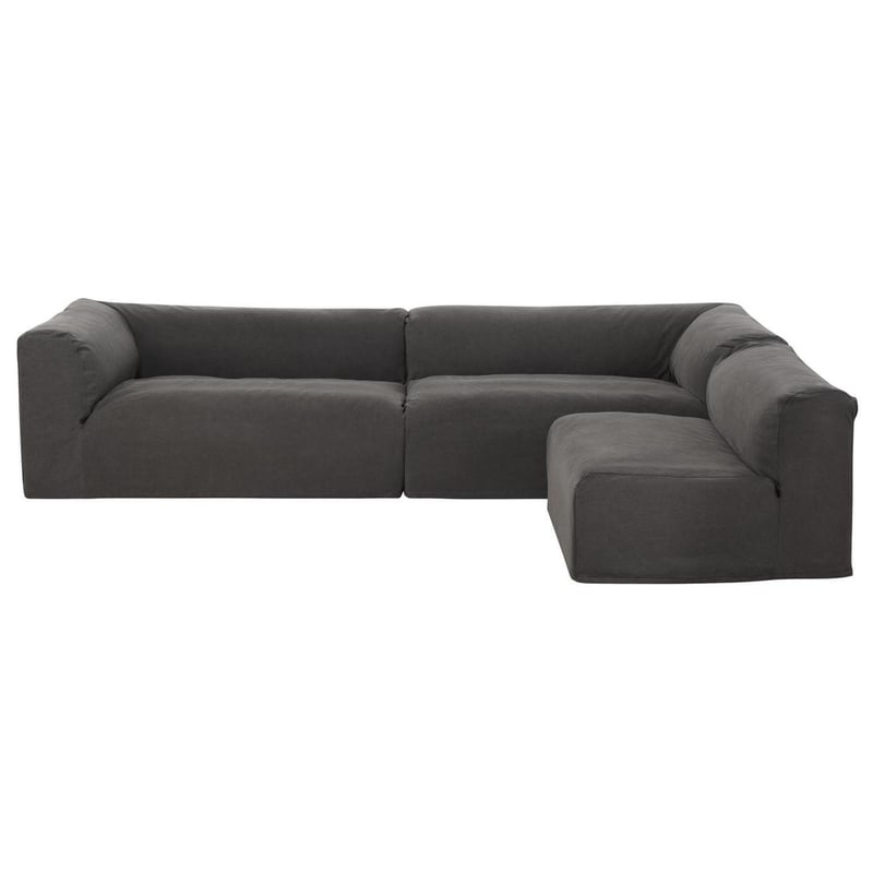 CIC - Sofá Seccional 3 cuerpos Relax 390x65x91 cm Gris