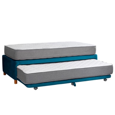 Cama nido Zen Best tela azul