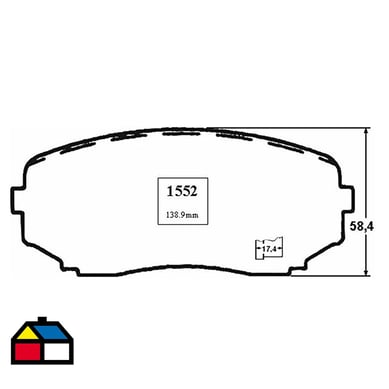 Juego pastilla de freno FR1258M