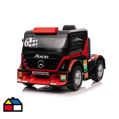 Camin a batera mercedes axor rojo 12 V