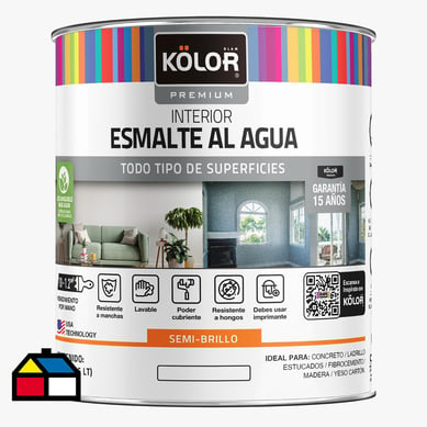 Esmalte al agua premium interior semibrillo base accent 1 galn