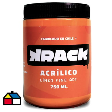 Pintura acrilica brillante Naranja calabaza 750 ml