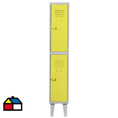 Lockers alta resistencia 170x29x45 cm 1 cuerpo 2 puerta amarillo