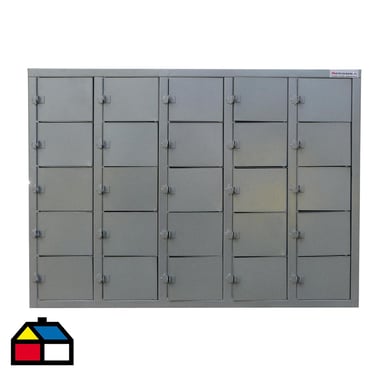 Lockers guardacelulares 76x93x25 cm gris linea.