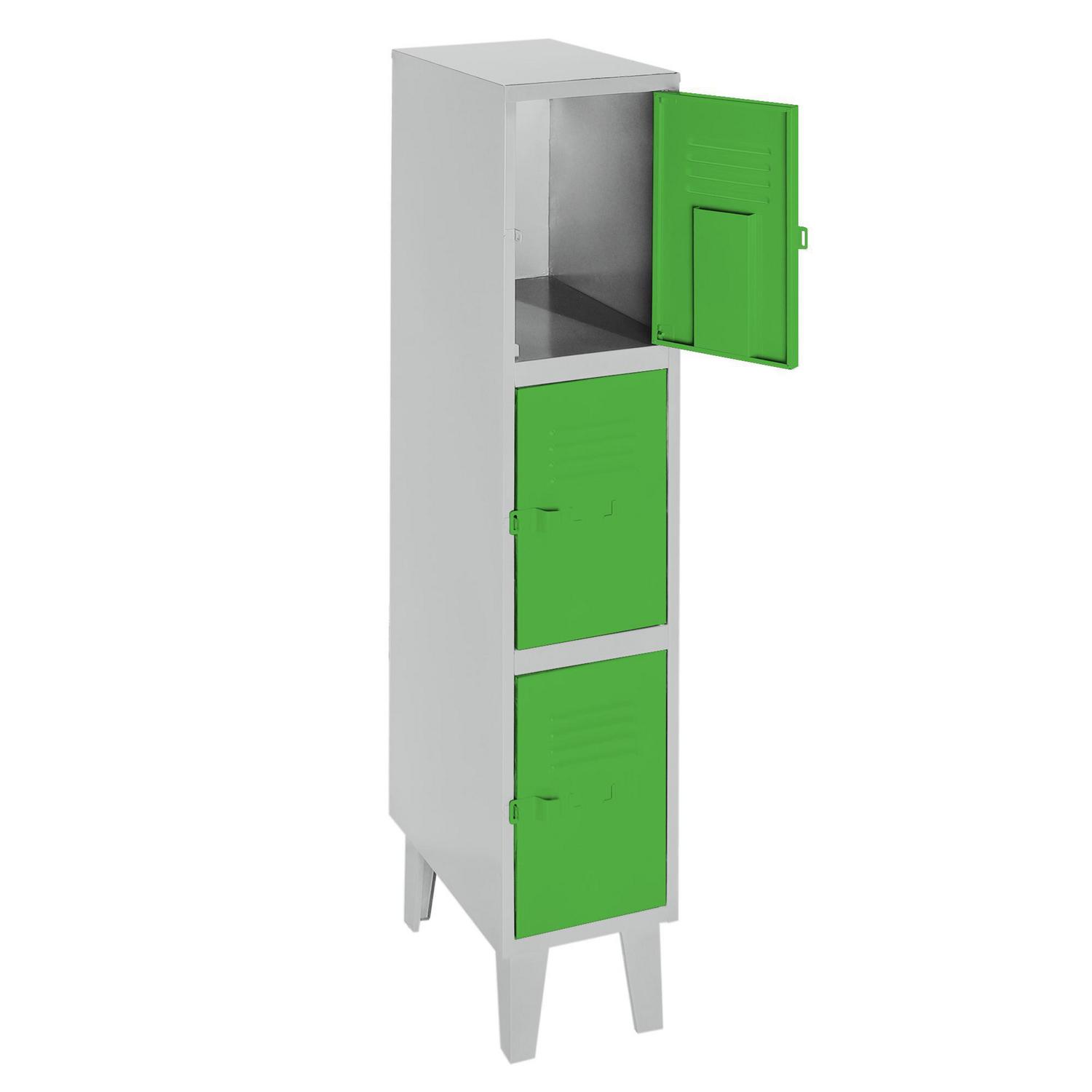 Locker Alta Resistencia 1 Cuerpo 3 Puerta(s) 29x170x45 cm Verde ...