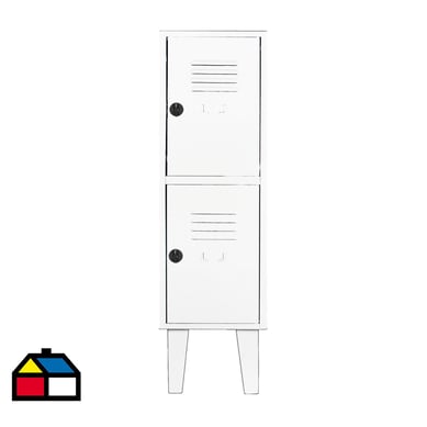 Lockers kids 96x29x45 cm 1 cuerpo 2 puerta blanco