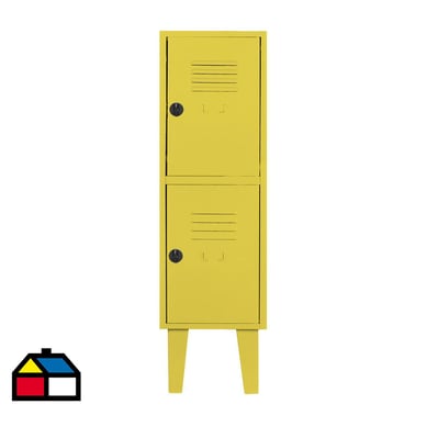 Lockers kids 96x29x45 cm 1 cuerpo 2 puerta amarillo