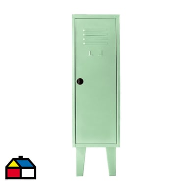 Lockers kids 96x29x45 cm 1 cuerpo 1 puerta verde menta.