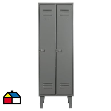 Lockers alta resistencia 170x56x45 cm 2 cuerpo 2 puerta eco