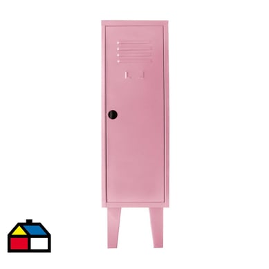 Lockers kids 96x29x45 cm 1 cuerpo 1 puerta rosada