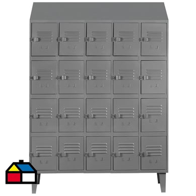 Lockers alta resistencia 190x137x45 cm 5 cuerpo 20 puerta tech