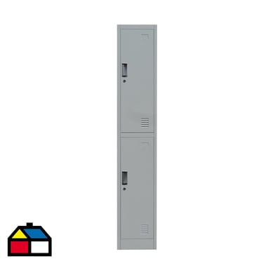 Lockers oficina 180x38x45 cm 1 cuerpo 2 puerta gris agata