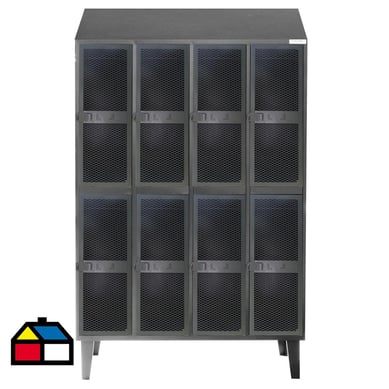 Lockers alta resistencia 190x110x45 cm 4 cuerp 8 puert malla tech