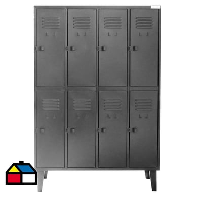 Lockers alta resistencia 170x110x45 cm 4 cuerpo 8 puerta eco