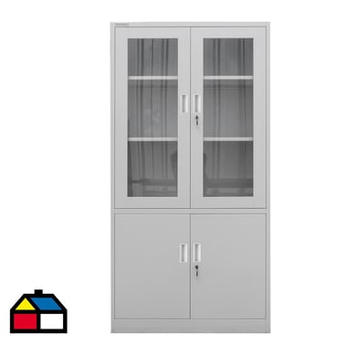 Storage vidrio medio 180x90x40 cm gris agata.