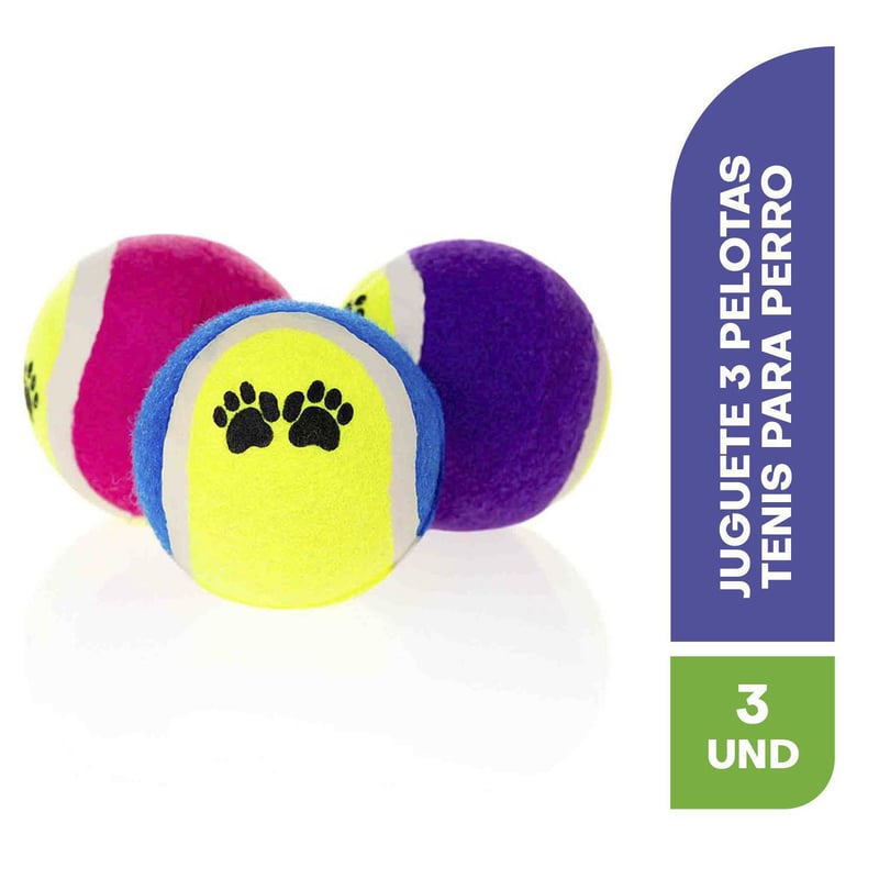 PETIZOOS - Pelotas de tenis x3 para perros