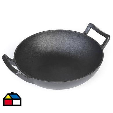 Wok de fierro forjado 30 cms