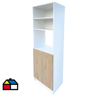 Mueble Microondas 60x40x180 cm puertas roble claro