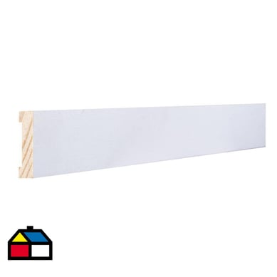 Pilastra madera Pino empastada y pulida blanca 10x40x244