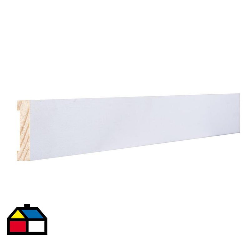 DIMFER - Pilastra madera Pino empastada y pulida blanca 10x40x244