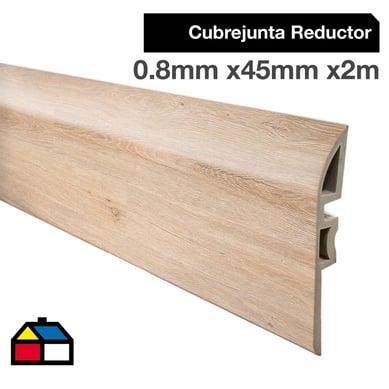 Cubrejunta Reductor PVC 2mt x 46mm Color Arena.