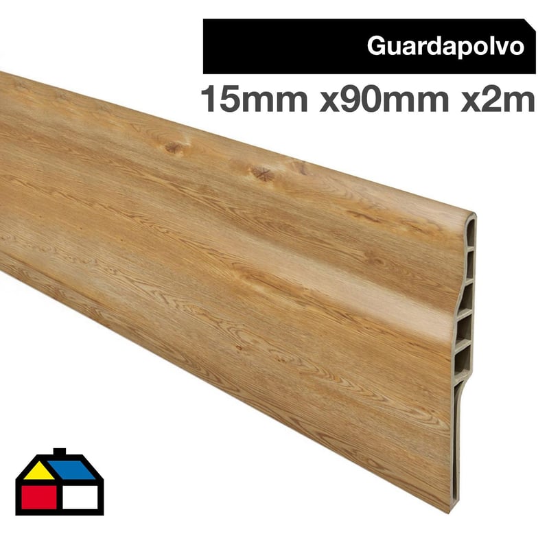 HOGA - Guardapolvo PVC 2mt x 90mm Color Bamboo.