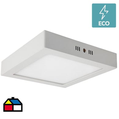 Panel led cuadrado potencia 6W Luz Clida sobrepuesto color blanco