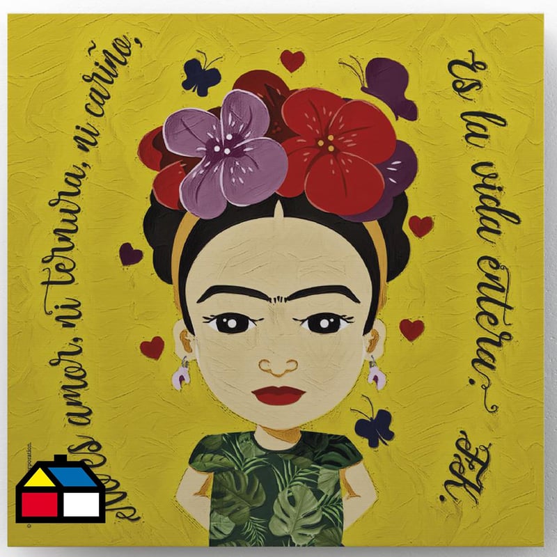 FRIDA KAHLO - Canvas decorativo muro Frida Kahlo A 30x30 cm