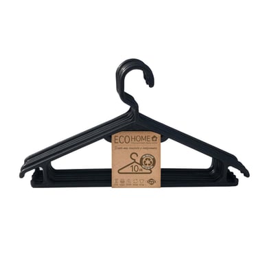 Set 10 Colgadores Eco Negro