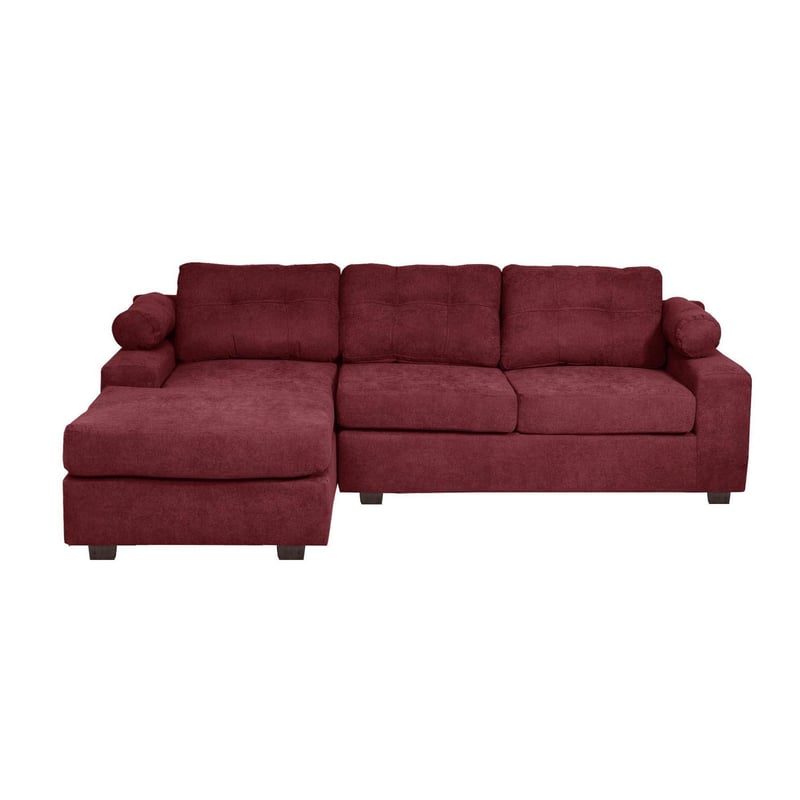 INNOVAMUEBLES - Sofá Seccional 3 cuerpos Santi 170x95x90 cm Burdeo